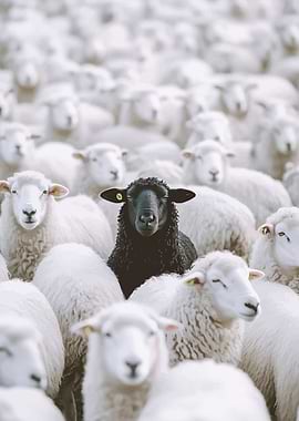 Black sheep in a white flock