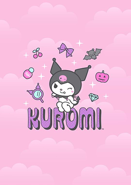 kuromi character with cute icons