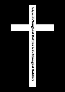 Christian Cross with Inspirational Quote