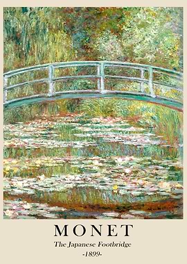 Monet's Japanese Footbridge Painting