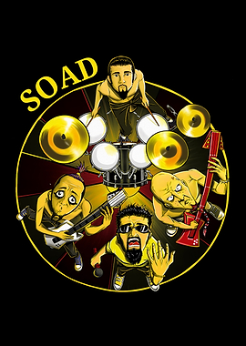 System of a Down Cartoon Illustration