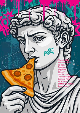 Eating Pizza Pop Art