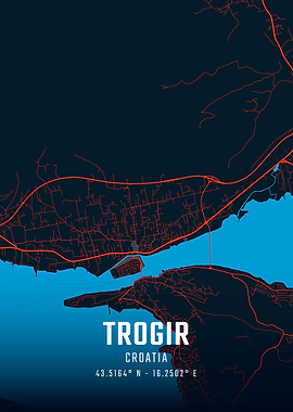 Trogir City Map