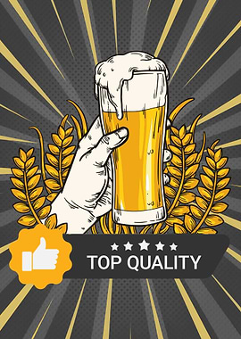 Top Quality Beer Illustration