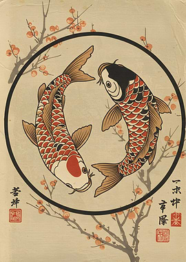 Japanese Koi Fish Art Print