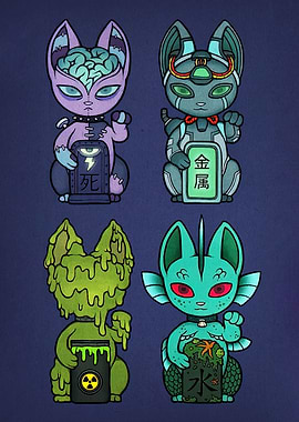 Maneki Neko Monster Mashup