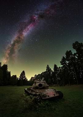 Tank under the Milky Way
