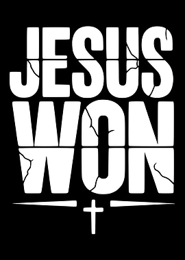 Jesus Won Text Art
