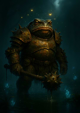 Armored Frog Warrior in Swamp
