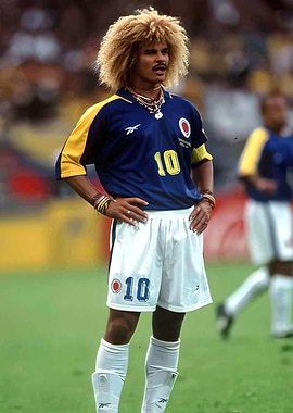 Carlos Valderrama in Colombia Jersey