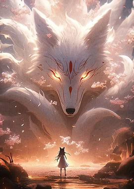 Anime Girl Nine-Tailed Fox