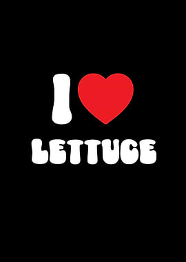 I Love Lettuce Vegetable Graphic