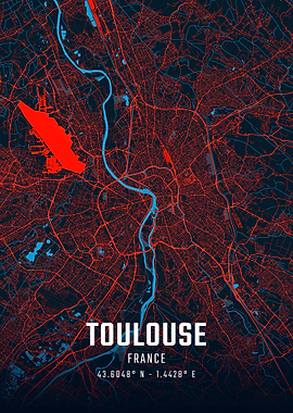 Toulouse City Map
