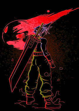 Cloud Strife Neon Meteor