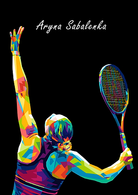 Aryna Sabalenka Tennis Pop Art