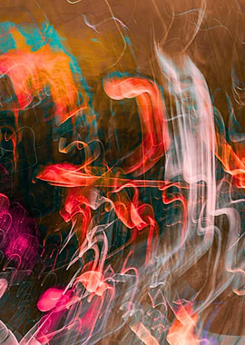 Abstract Light Painting with Vibrant Colors