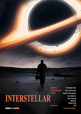 Interstellar movie poster with black hole
