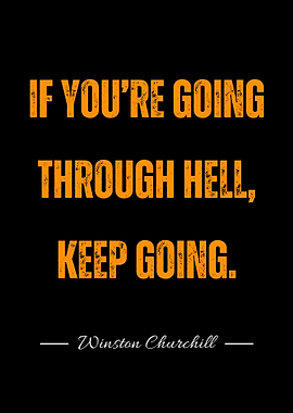 Inspirational Winston Churchill Quote Poster