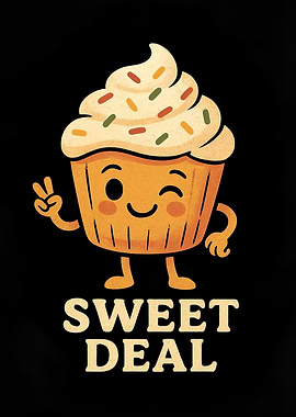 Sweet Deal Cartoon Cupcake