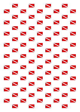 Scuba diving flag pattern