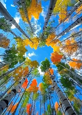 Aspen Trees Reaching for the Sky