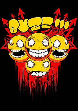 Grunge Smiley Faces with Fist