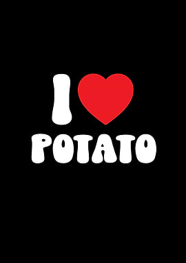 I Love Potato Vegetable Graphic