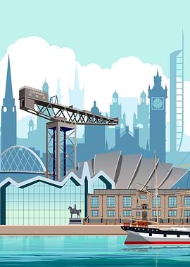 Glasgow Travel Print