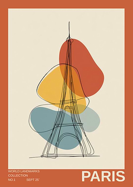 Paris Eiffel Tower Minimalist Art Print