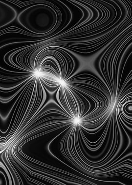 Abstract Black and White Light Pattern