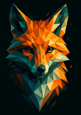Geometric Fox Portrait