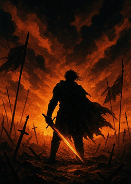 Warrior in a Battlefield