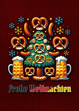 Frohe Weihnachten Fun German Merry Christmas