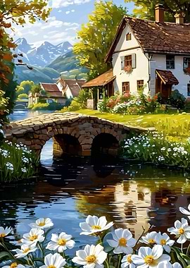 Idyllic Countryside Cottage by the River