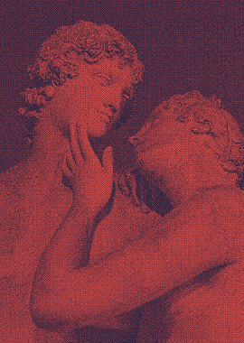 Lovers - Red Retro Halftone
