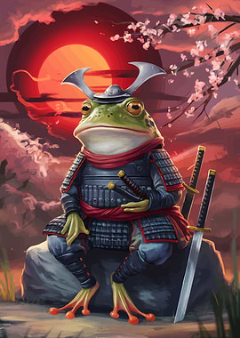 Frog Samurai with Katana