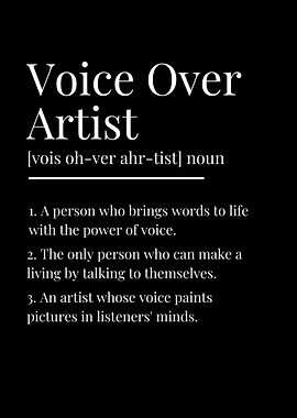 Funny Voice Over Artist Definition