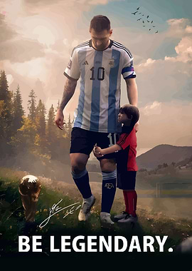 Messi and Child: Be Legendary