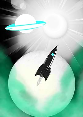 Space Exploration with Rocket and UFO