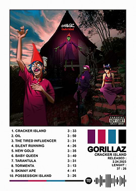 Gorillaz Cracker Island Album Cover Art