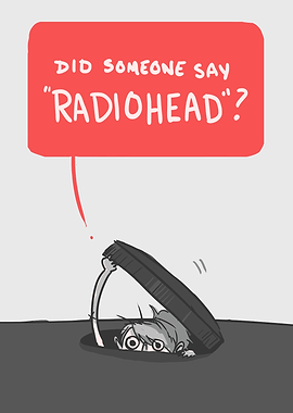 Radiohead Cartoon Manhole Cover