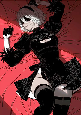 2B Lying on Red Bed