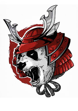 Samurai Panda Illustration
