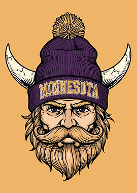 Minnesota Vikings Mascot Illustration