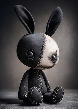 Creepy Stuffed Bunny Doll