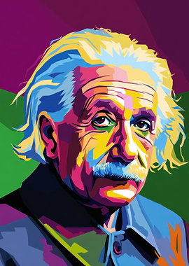 Colorful Albert Einstein Portrait