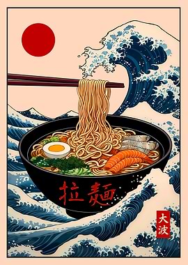 Ramen Bowl Great Wave