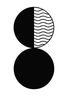 Black and White Abstract Circles