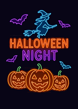 Halloween Night Neon Sign