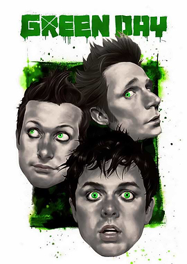 Green Day Band Portrait Art
